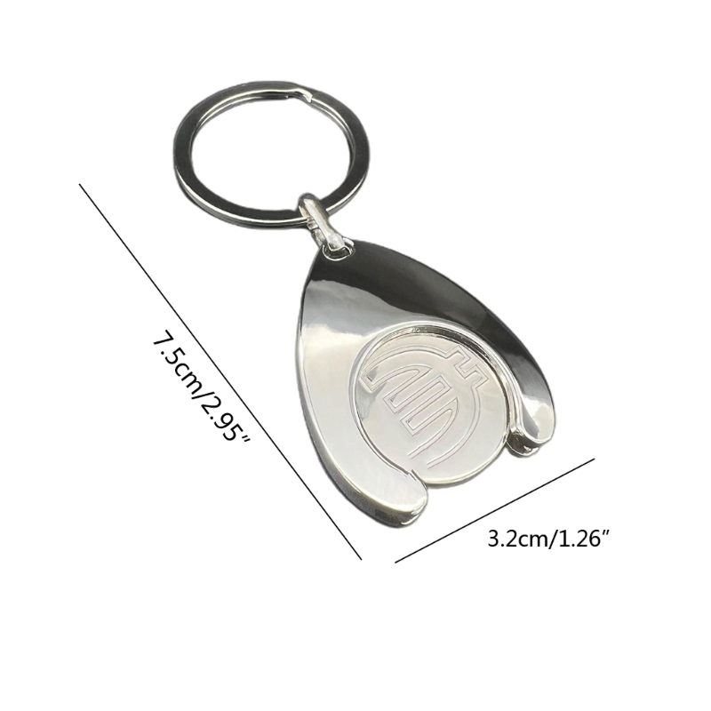 Portable Keychain with Shopping Cart/Euro/Blank Coin Tokens Pendnat Durable Metal Coin Holder for Grocery Drop shipping. 