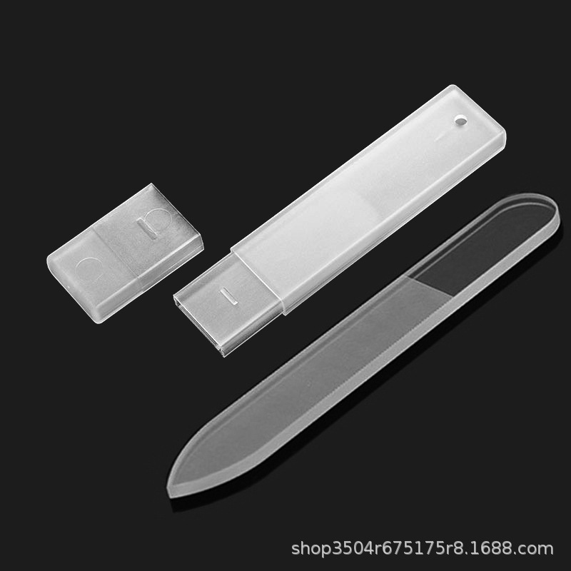 Nano Glass Nail Files Buffer Crystal Transparent Sanding Polishing Grinding Nail Block Durable Pedicure File Nail Art Tool. 