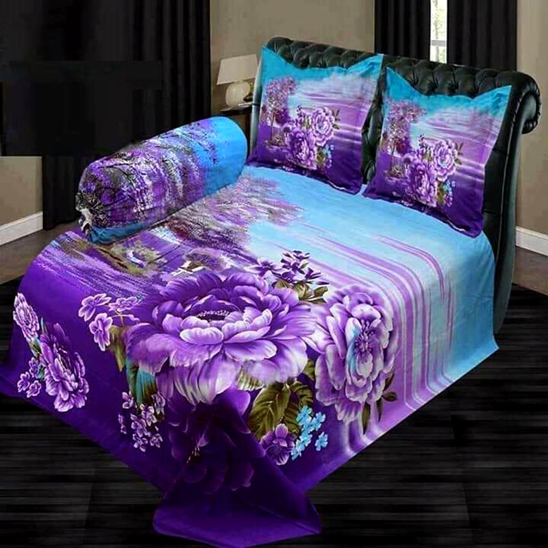 Digital Home Tex Cotton Fabric 8.5 Feet By 7.5 Feet Dabol Size Bedsheet With Two Matching Pillow Covers ??????? ??? ?????? ??? ????????? ???? ?????? ??? ?????? ??? ??? ????? ??????? ???? ?? ????