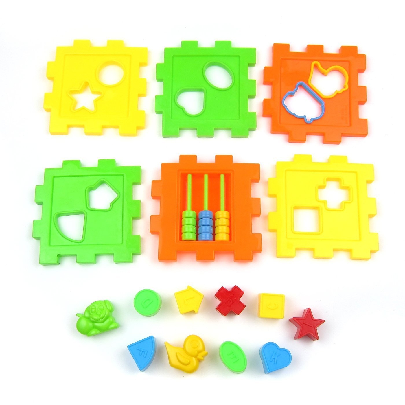 Kids Child Plastic Cube Shape Puzzle Building Blocks Matching Game Baby Developmental toy. 