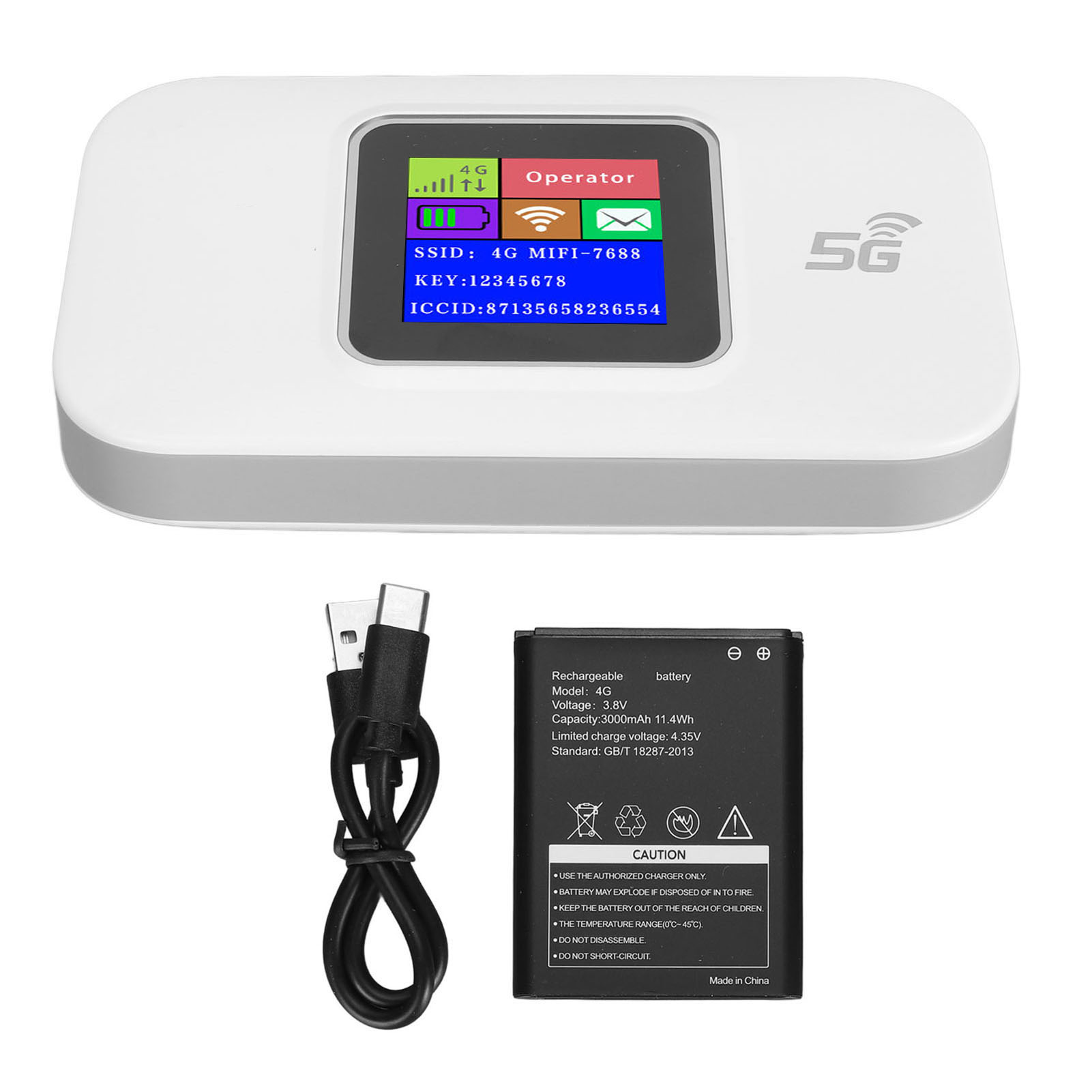 4G LTE Portable WiFi Wireless Router USB Powered LCD Display 300Mbps High Speed Sharing Up to 10 WiFi Devices 4G Mobile WiFi for Europe. 