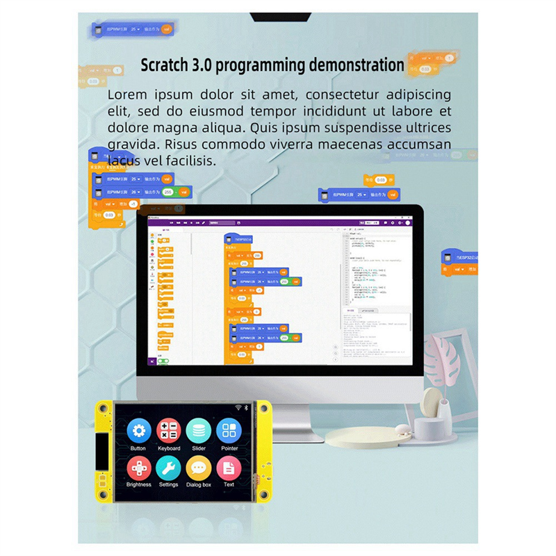 ESP32 240x320 Smart Display Screen 2.8 Inch LCD for LVGL WIFI&Bluetooth Development Board 2.8Inch TFT Module Easy Install. 