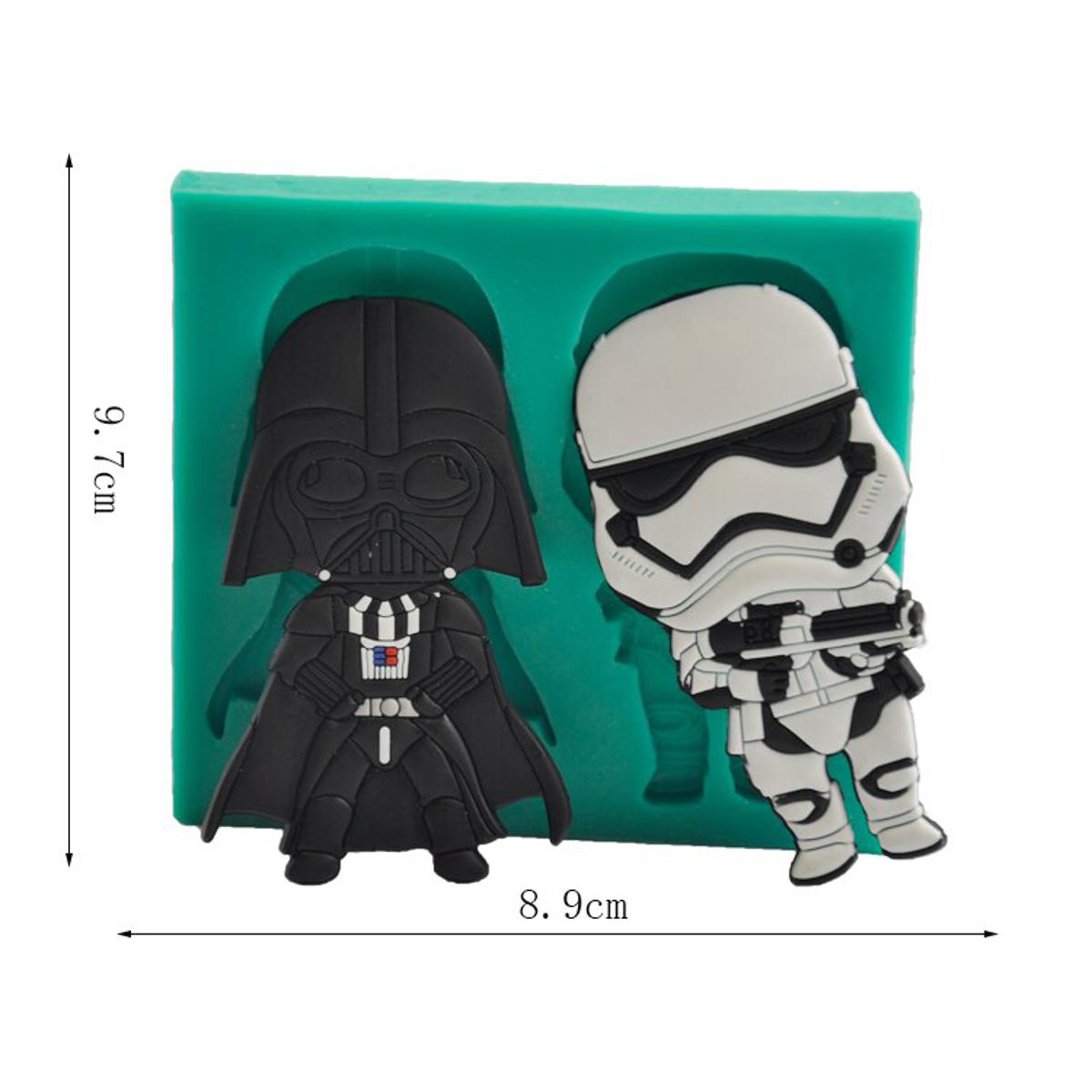 【happy one】3D Nostalgia Series Silicone Wars Darth Vader Children's Favorites Fondant Cake Mold Baking Tools For Cakes FM811