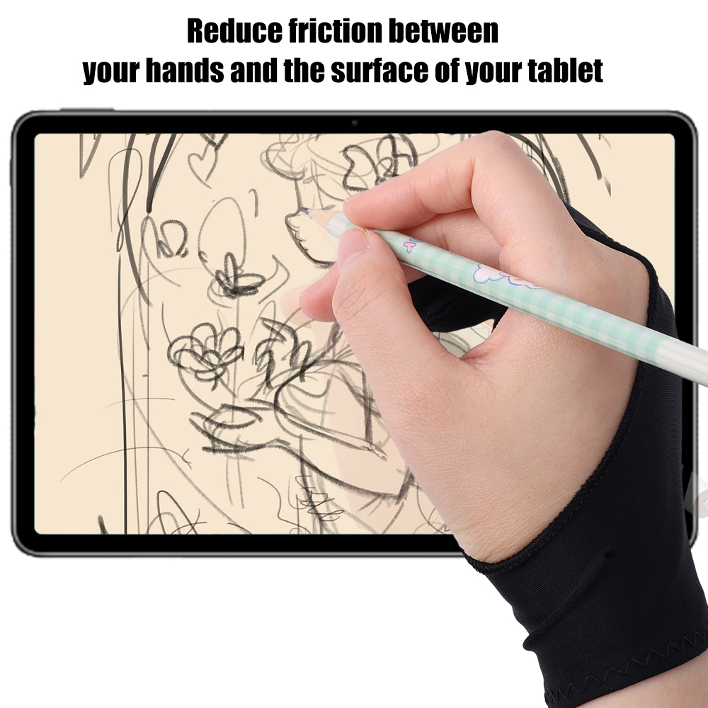 1/2Pcs Two-finger Painting Gloves XS/S/M/L Anti-touch Anti-pollution Hand Glove For Universal Drawing Double Finger Gloves. 