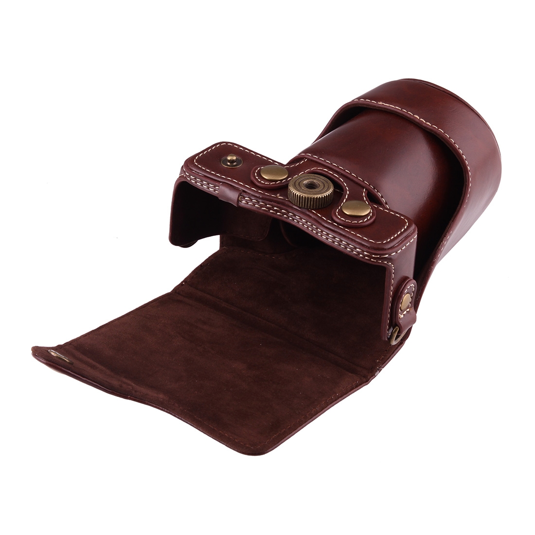 Full Body Camera PU Leather Case Bag with Strap for Canon EOS M10. 