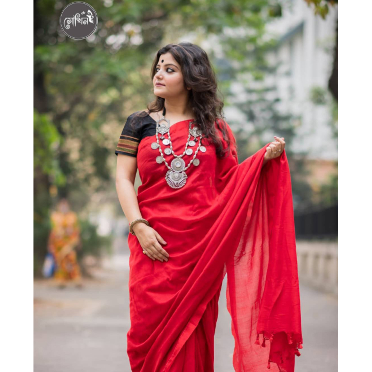 Red Colour Saree For Women with Matching Blouse Piece - Sari - Sari: Buy  Online at Best Prices in Bangladesh | Daraz.com.bd