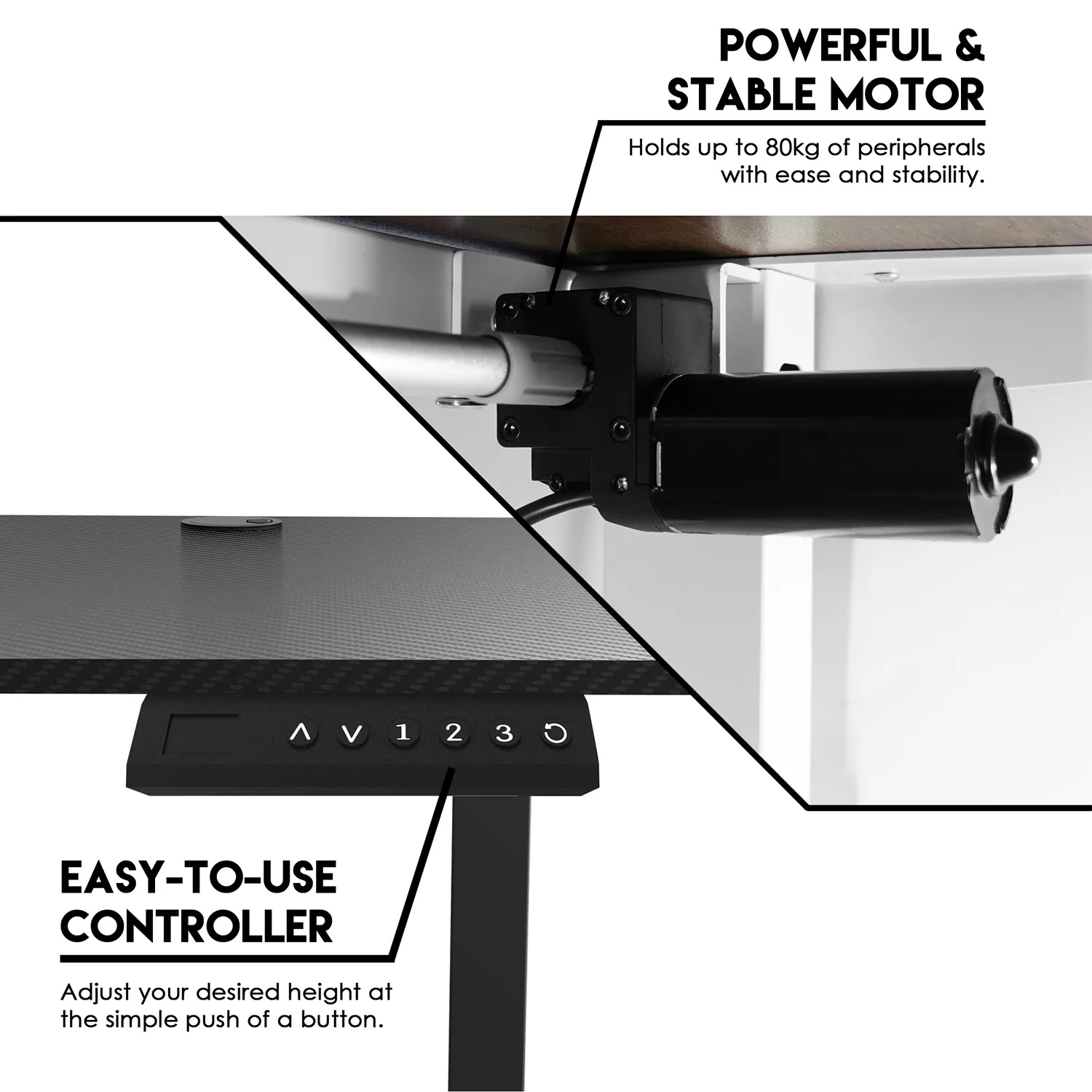 FANTECH GD914 ADJUSTABLE RISING DESK FULL AUTOMATIC MOTOR FUNCTION GAMING TABLE FOR OFFICE HOME. 