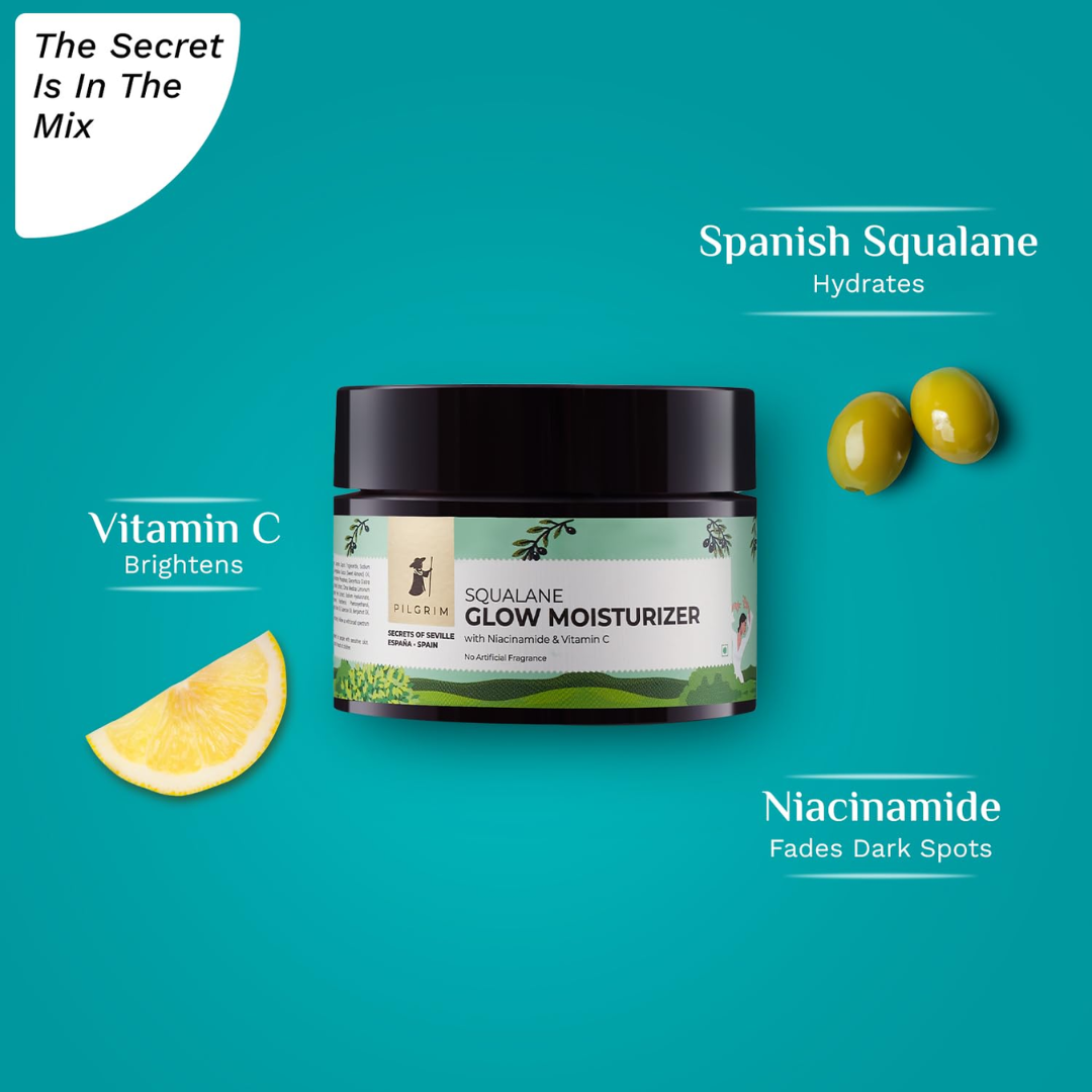 Pilgrim Squalane Glow Moisturizer - 50g. 