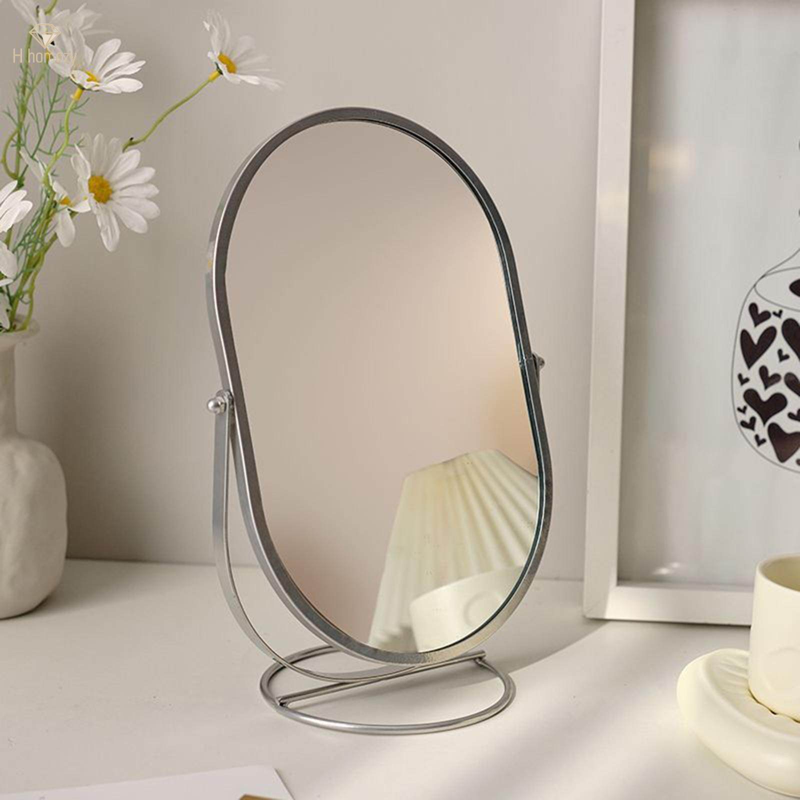 Desktop Stand Mirror Small Tabletop Dressing Mirror for Desktop Bedroom Dorm. 