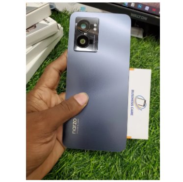 Original For Realme Narzo 50 5GBattery Cover Door Back Housing Rear Case For Realme Narzo 50 5G Battery Door Replacement Parts+Camera Lens