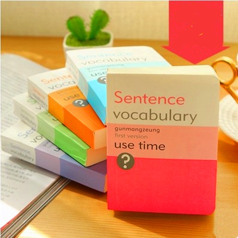【happy one】South Korea review helper in learning student vocabulary memo pad Creative word book portable notebook. 