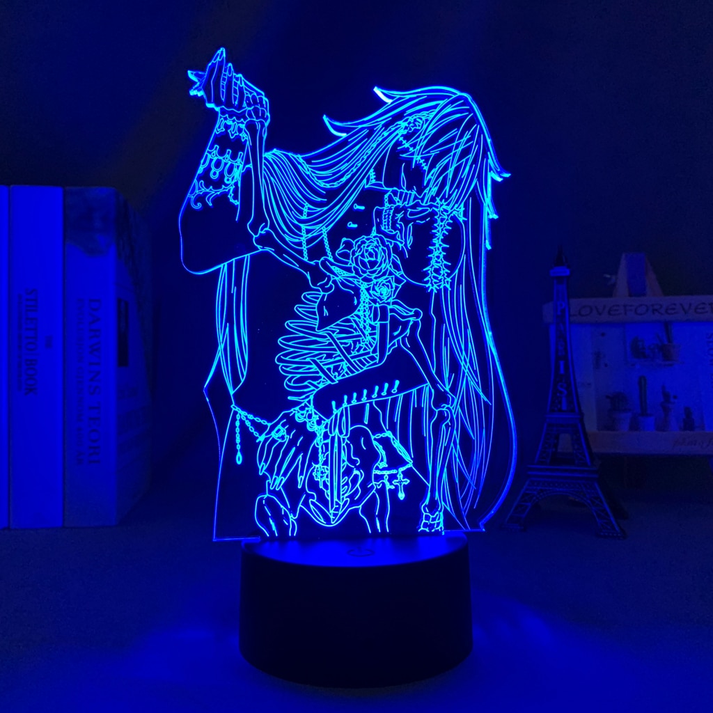 Manga Led Light Black Butler Undertaker for Bedroom Decor Night Light Gift Acrylic Anime 3d Lamp Black Butler Room Decor. 
