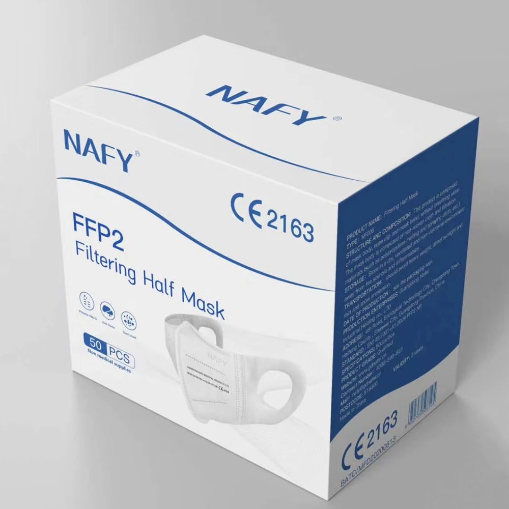 New NAFY CE2163 FFP2mask Filter Face FFP2 Masks Anti-Pollution Non-disposable Protective Masks Dust Filter Safety Mask. 