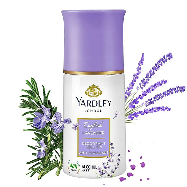 Yardley English Lavender Deodorant Roll On, 50 ml