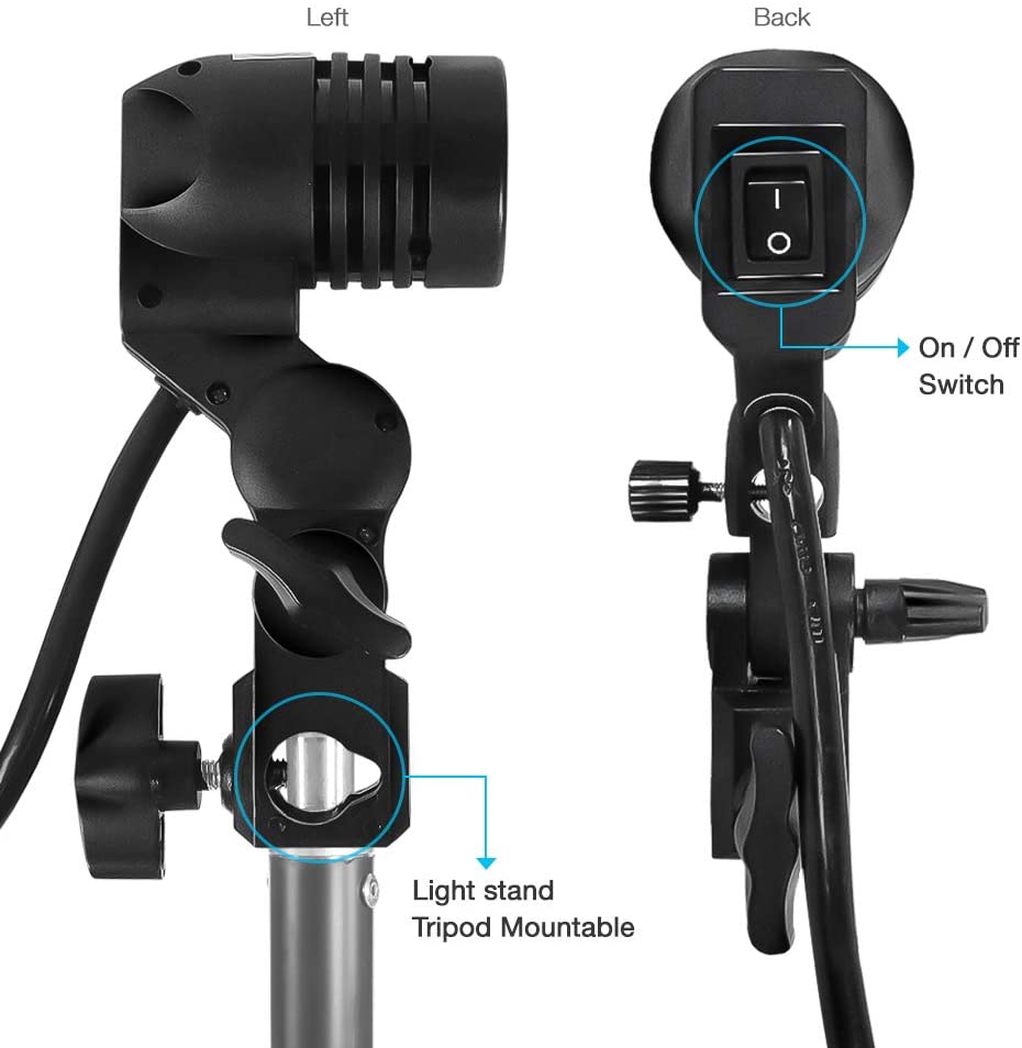 Single Studio Light Holder, Umbrella, and Light Stand Kit. 