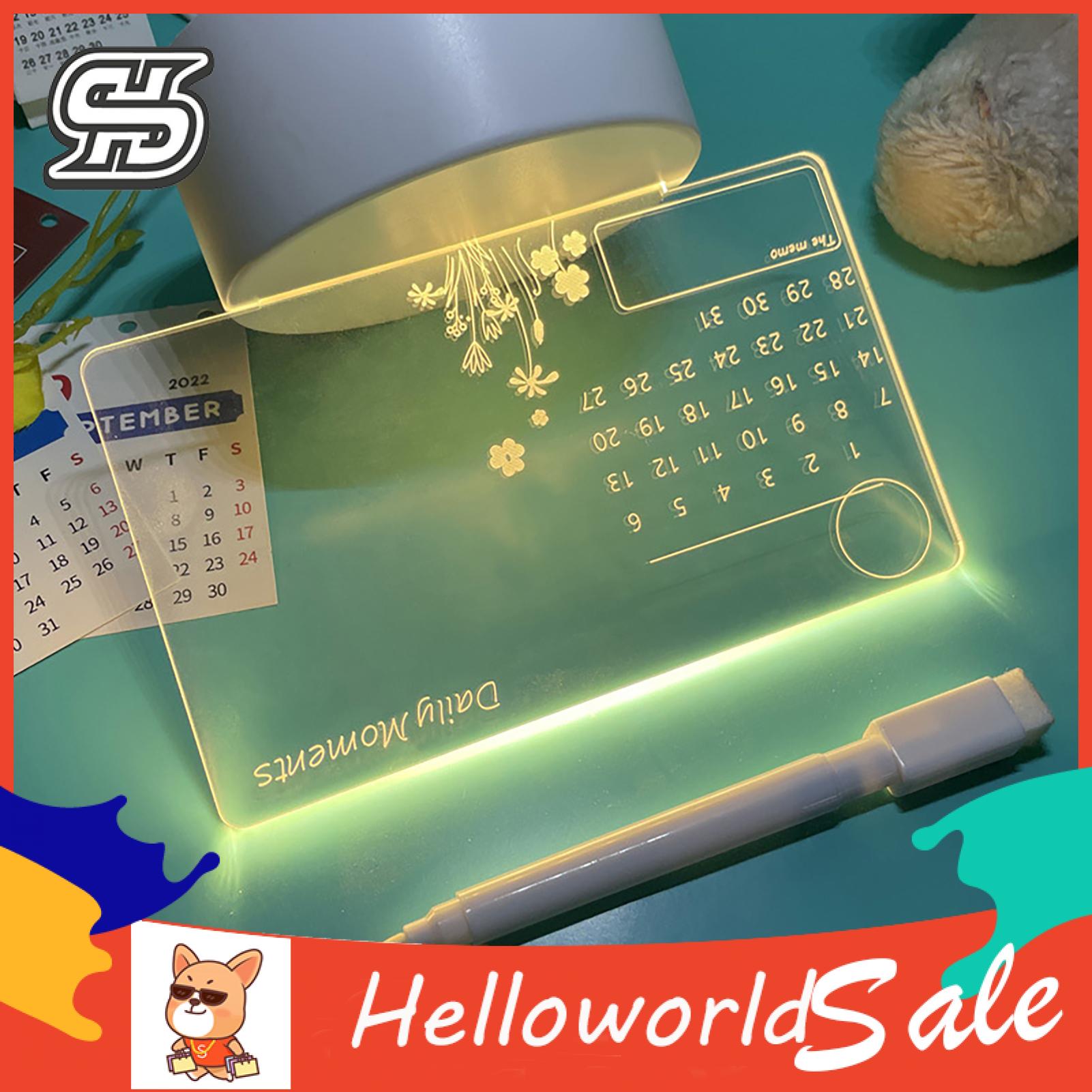 HelloWorld Notepad Board Erasable Transparent To-Do List Writing Board. 