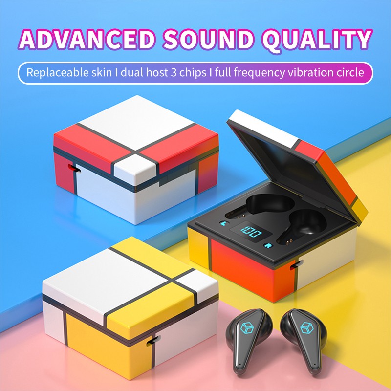 【FUPANG】K66 TWS wireless earbuds Bluetooth 5.3 earphones touch control low lantancy Type-C headsets gaming with. 