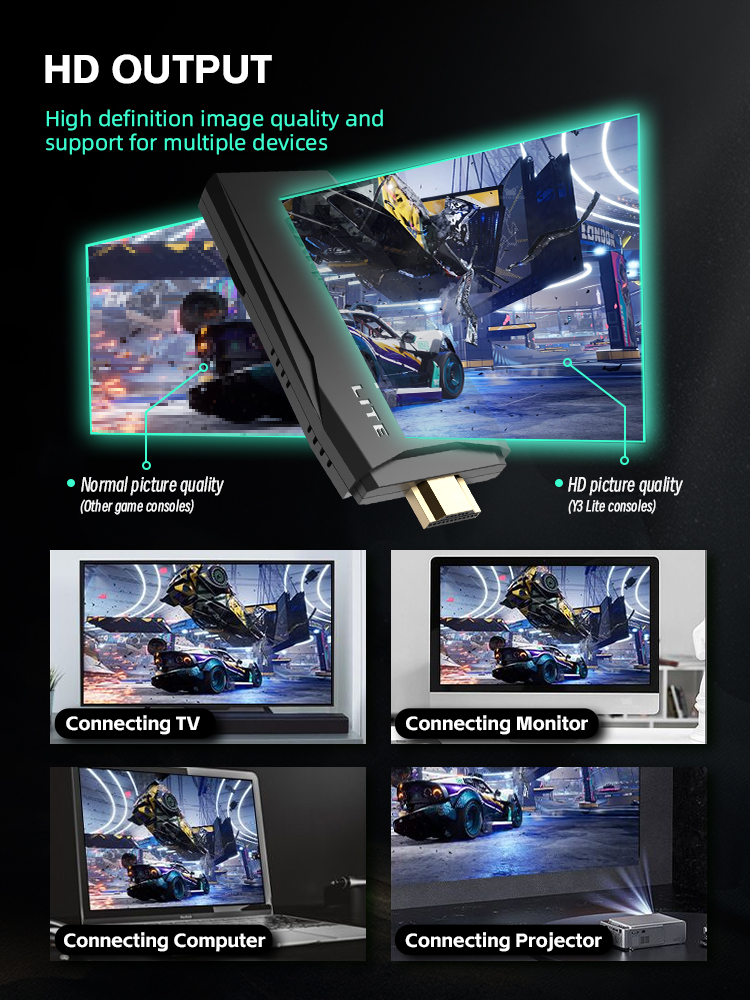 DATA FROG Y3 Arcade Retro Video Game Stick with Joystick Wireless Controller for Street Fighter Gaming Arcade Station. 