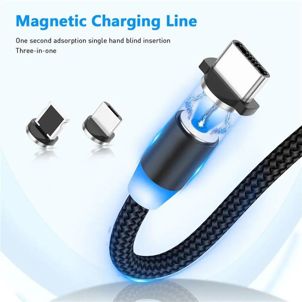 Olaf 2m Magnetic Micro USB Cable For iPhone Samsung Android Mobile Phone Fast Charging USB Type C Cable Magnet Charger Wire Cord. 