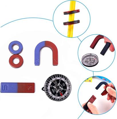 Special Educational Learning Magnets Set - Teaching Material Science Experiment Magnet Kit For Students - Funny Wisdom Toy Entertaining Gift Kit For Kids. 
