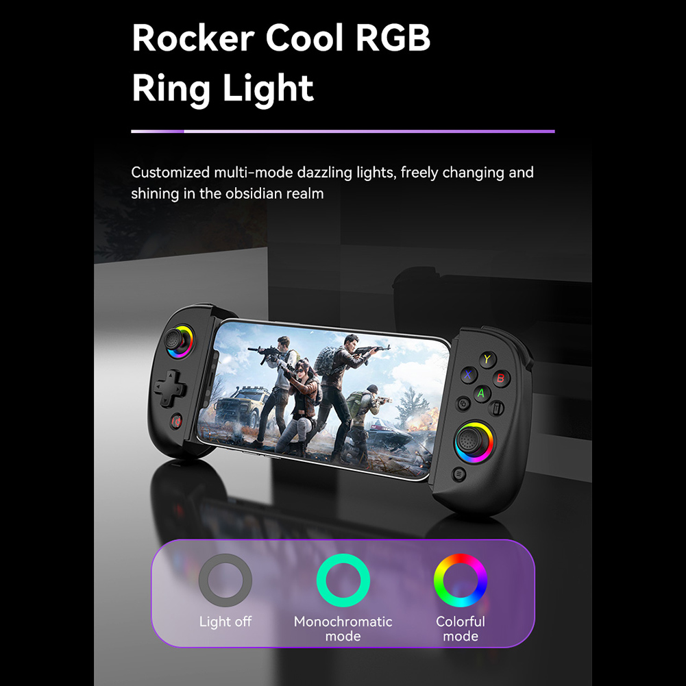 Qiunery D8 Wireless Stretching Extendable Game Console Telescopic Game Controller 20 Hours Playing Life Compatible For IPhone Android Phones Switch Console. 