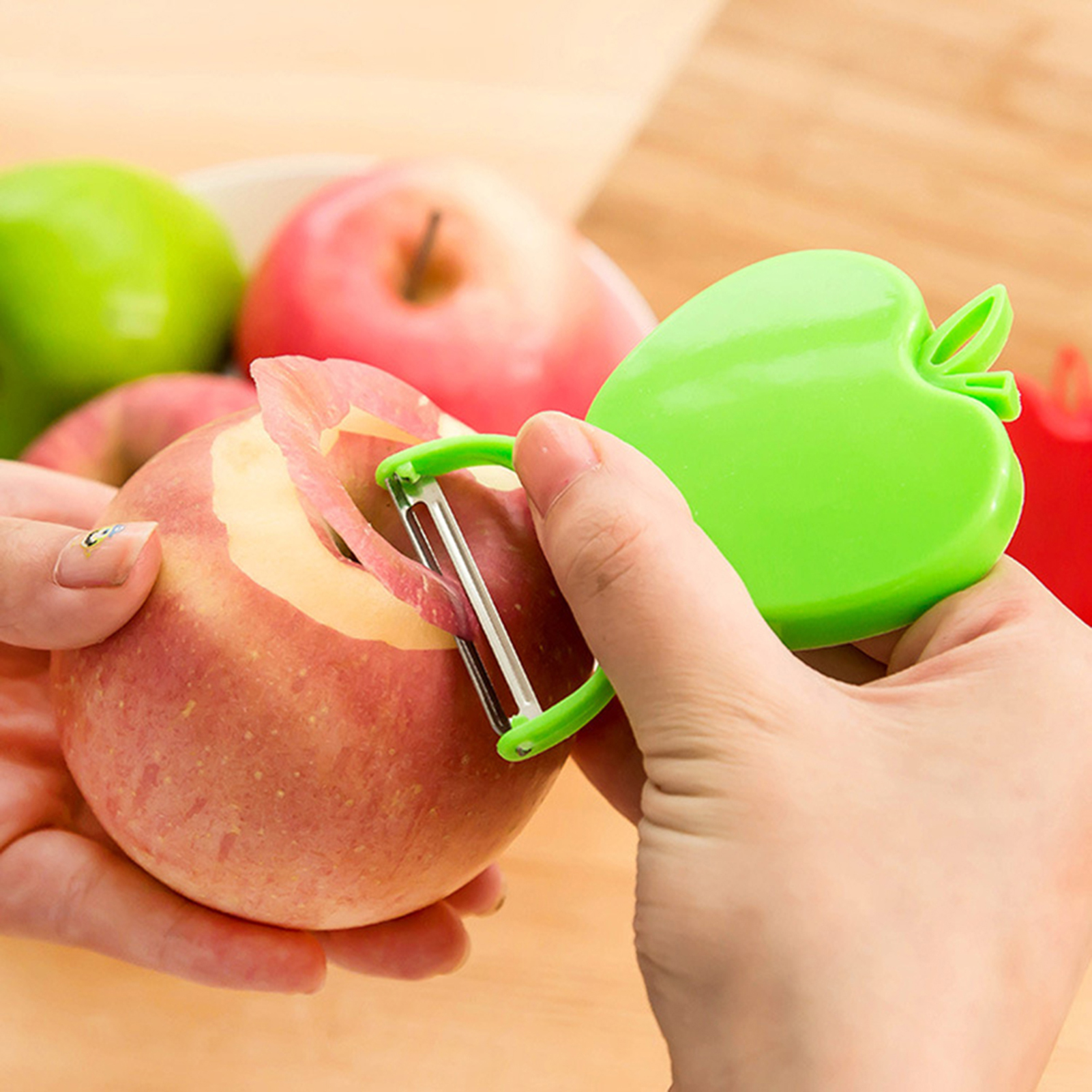 Peeler Apples Shape Foldable Stainless Steel Fruit Peeler Slicer Kitchen Tool for Home. 