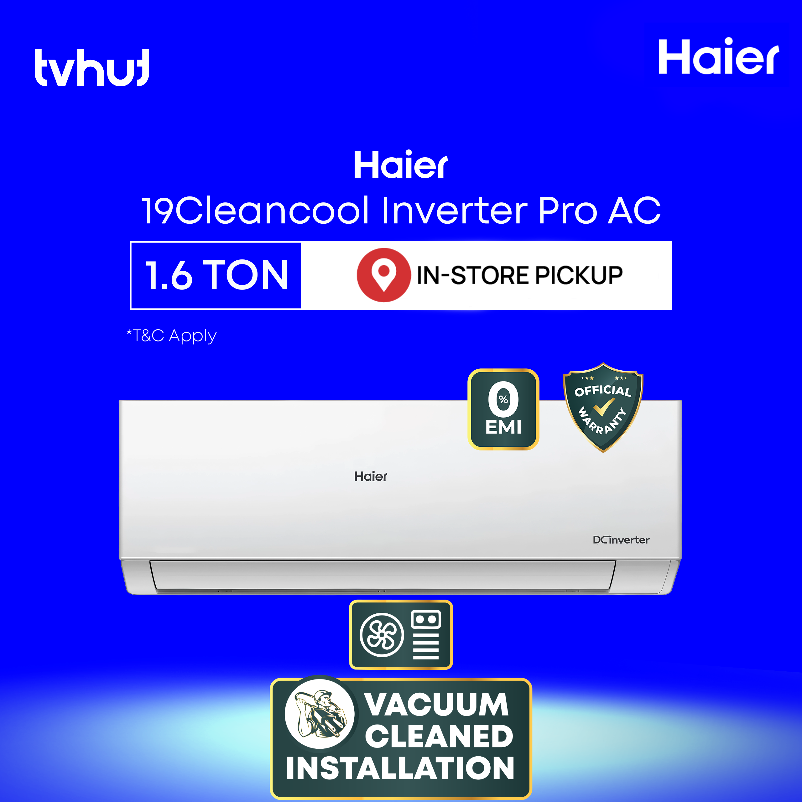 Haier HSU-19CleanCool(INV)(Pro) 1.6 Ton Inverter Air Conditioner