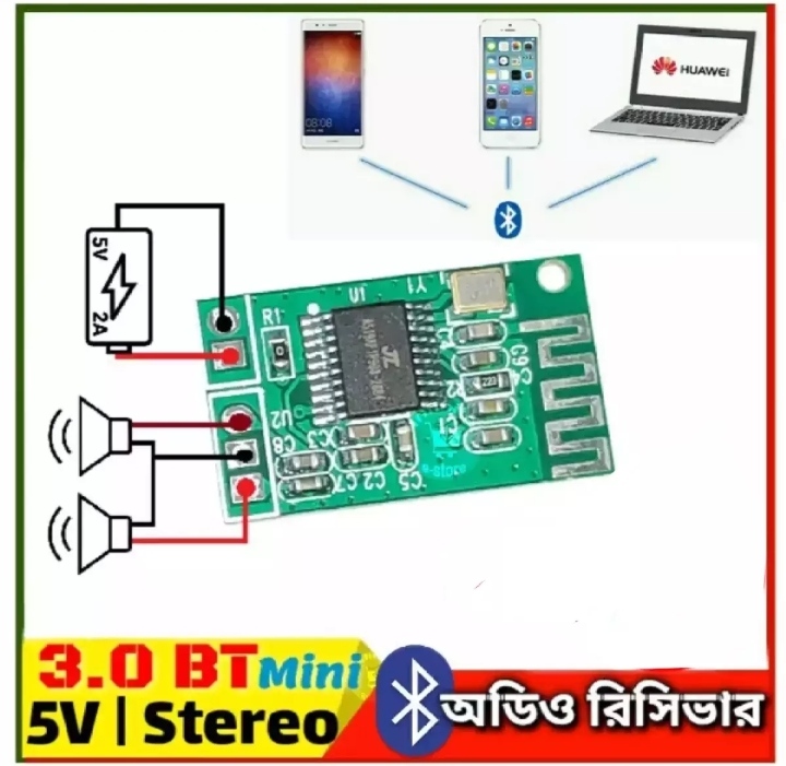 Bluetooth Stereo Audio Receiver Circuit CA-6928 JL IC - Upscaled Quality. 
