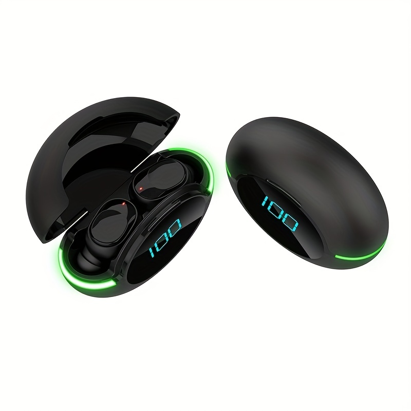 TWS V5.1 True Wireless Stereo Earbuds: Ergonomic Design, Low Latency, Battery Capacity Display, Gaming Hands-Free, Waterproof IPX4, RGB Light. 