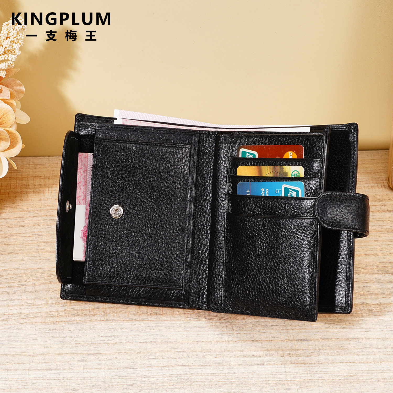 Kyodo шелик High grade for men's Russian leather passport wallet and document bag. 