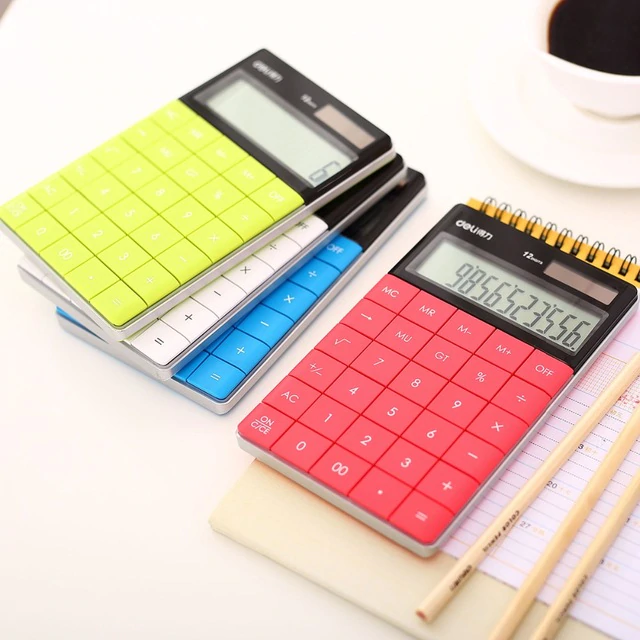 Deli 1589 Slim Type Big Screen & Big Button Mathematics Calculator. 