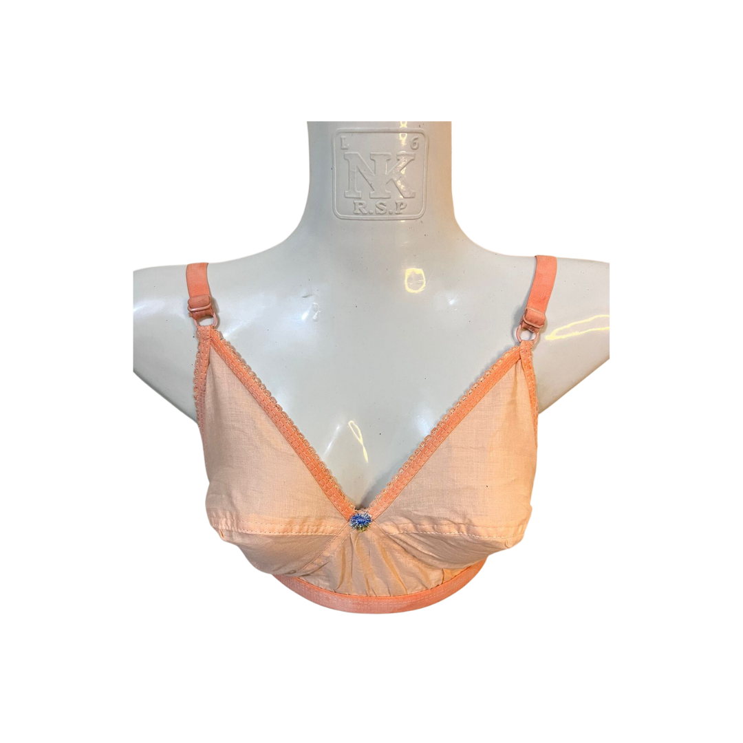 Set Of 4-Pec Stylish Cotton Comfortable Bra With 1-Pec Free Panty