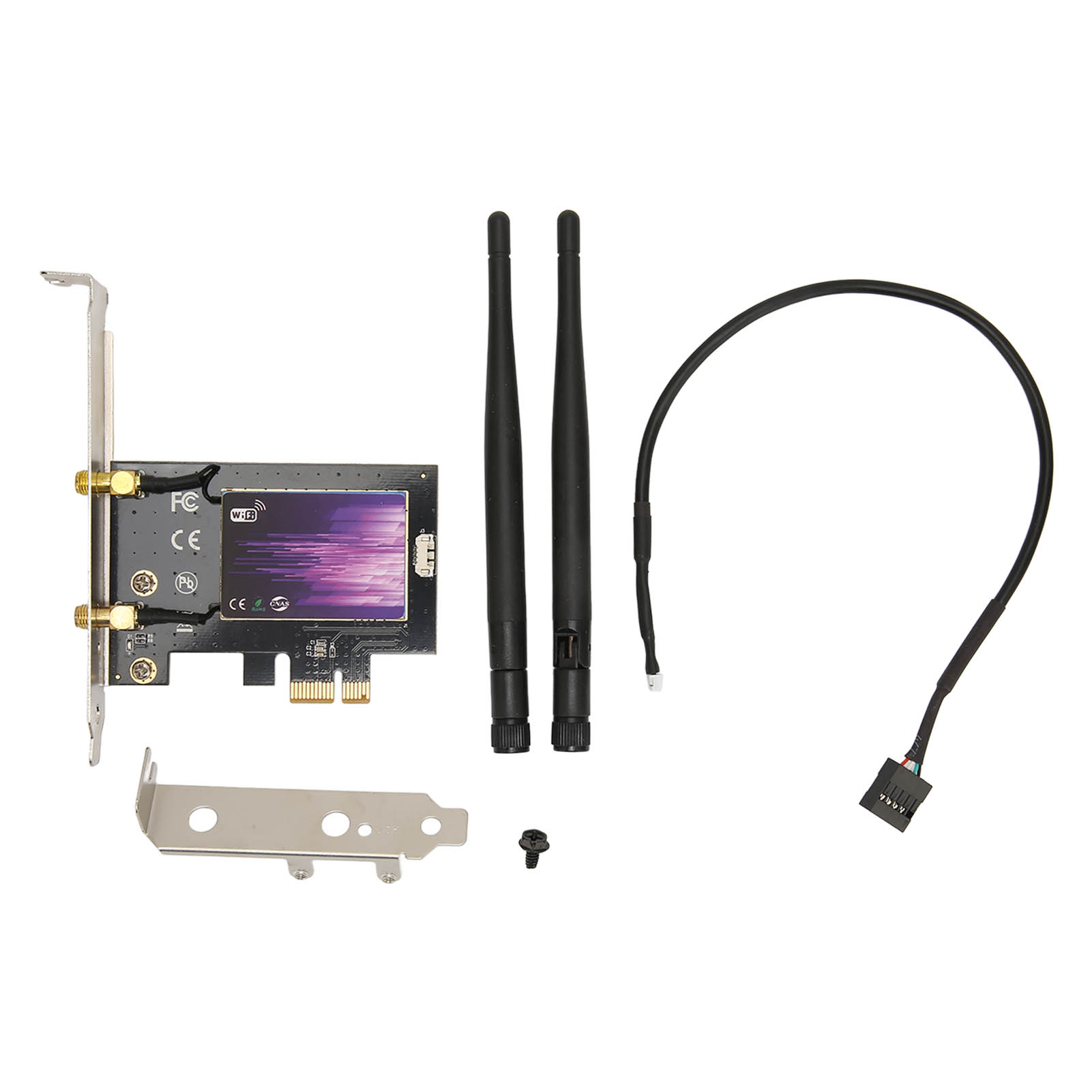 WiFi 6 PCIE Wireless Network Adapter 3000Mbps Triple Band 2.4G 5.8G 6E PCIE WiFi 6E Adapter Card for Gaming Streaming. 