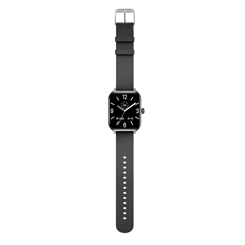 BOROFONE BD5 1.85inch HD Screen bluetooth Call Heart Rate Sleep Monitoring Multi-sport Modes Music Playback IP67 Waterproof Smart Watch-Black. 