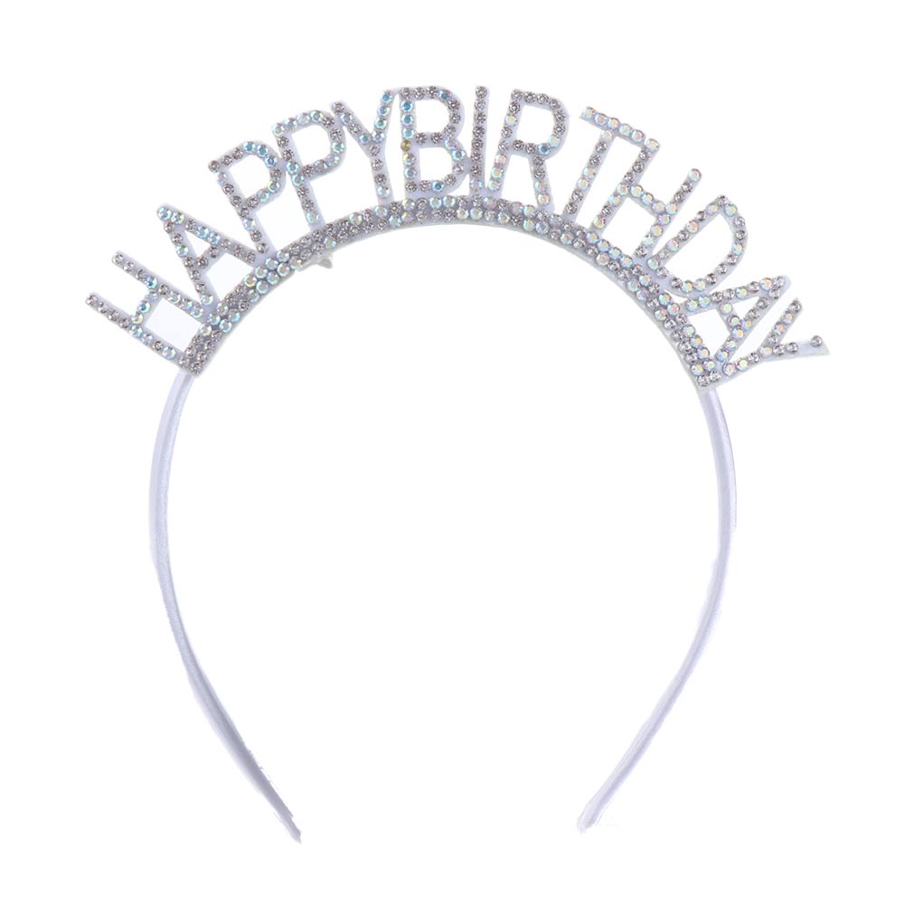 Exquisite Sweet Birthday Hairband Simple Women Girl Alloy Rhinestone Crown Pearl Birthday Hat Headwear Female Jewelry
