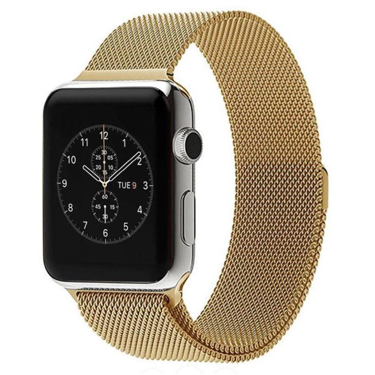 For Apple Watch 38mm Milanese Loop Magnetic Stainless Steel Watch Band. 