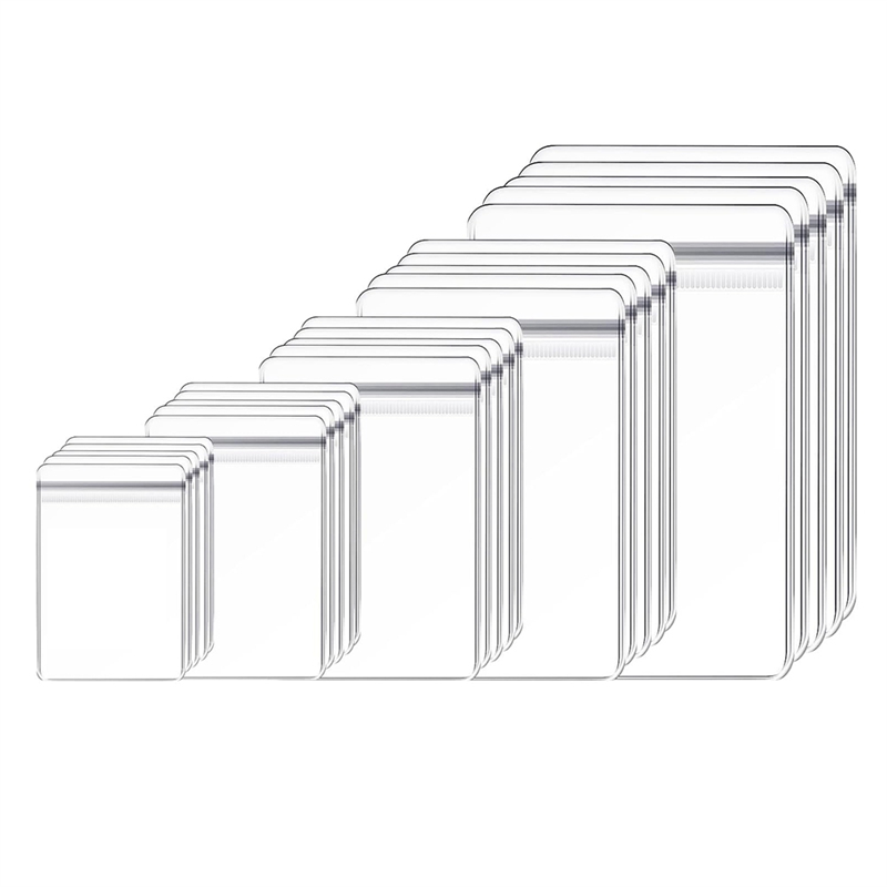 160 Pack PVC Clear Jewelry Anti Oxidation Zipper Bag Antitarnish Plastic Bags for Packaging Jewelry Rings Earrings