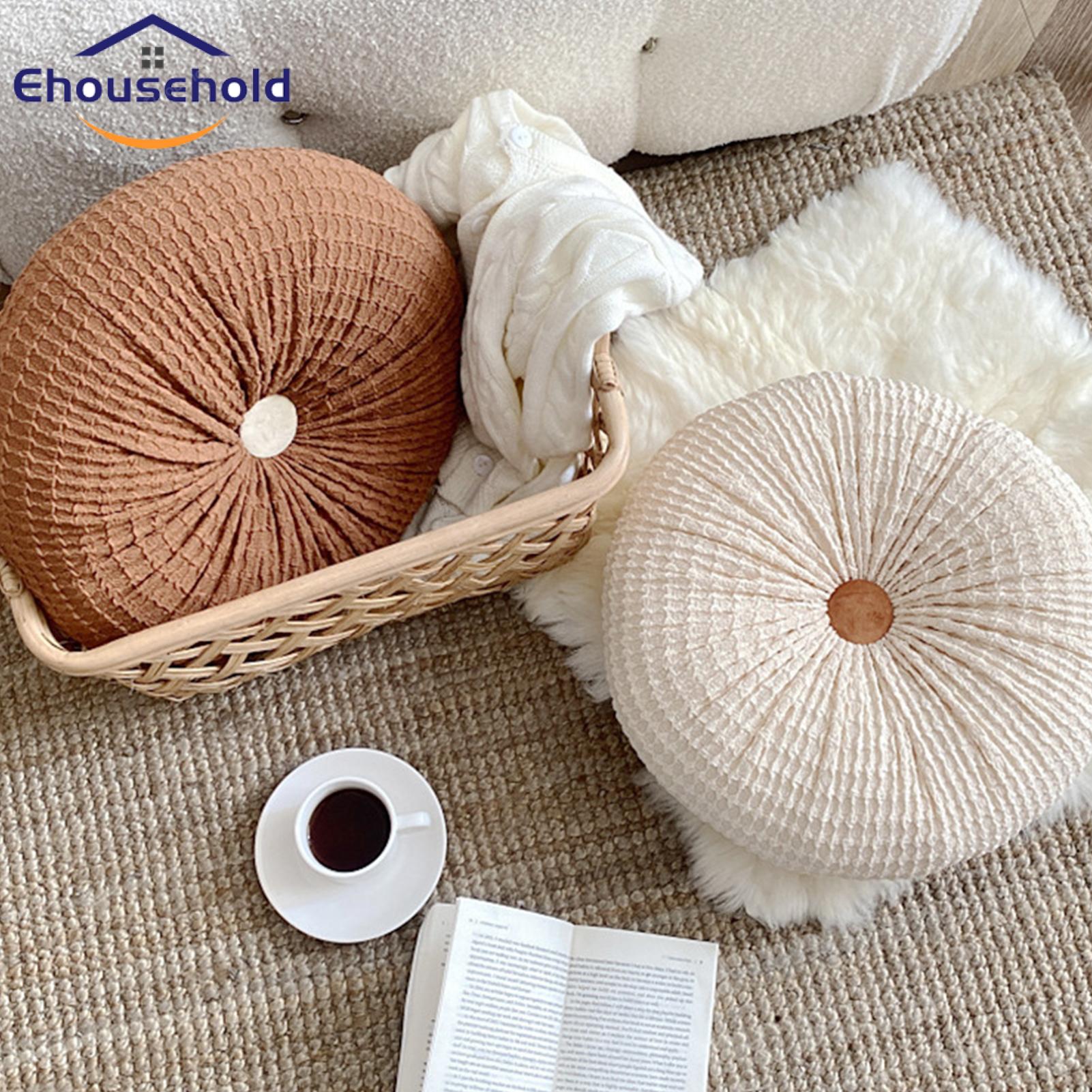 Handmade Circular Design Pillows Luxurious Handmade Round Throw Pillows for Office Chair Sofa European Style Solid Colour Cushions for Southeast Asian Buyers Round Decorative Throw Pillows. 