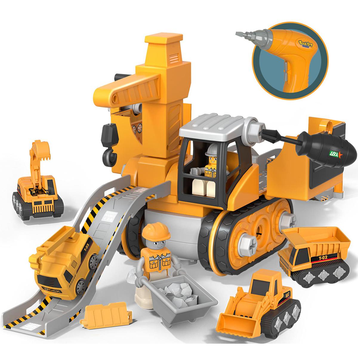4 In 1 Electr t isassely Loading nloading eformed Engineering ru Excaator For Children ids Education o. 