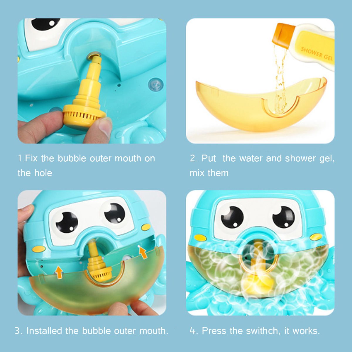 Funny Cartoon Octopus Kid Music Bath Automatic Bubble Maker Blower Music Bath Toy Machine Water Play Toy Gift: Buy Online at Best Prices in Bangladesh Funny Cartoon Octopus Kid Music Bath Automatic Bubble Maker Blower Music Bath Toy Machine Water Play Toy Gift: Buy Online at Best Prices in Bangladesh