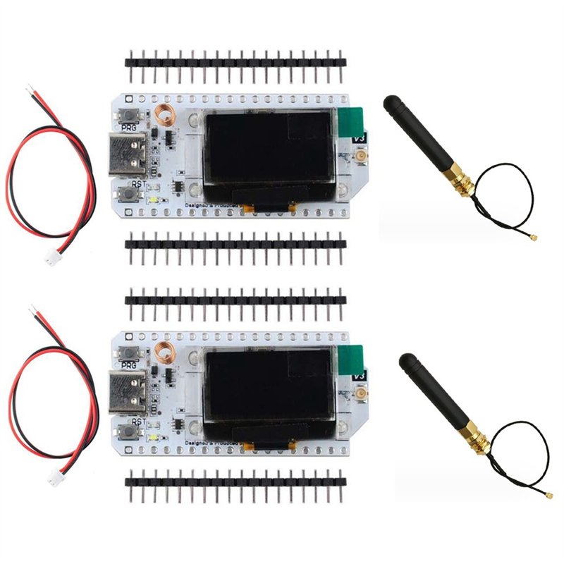 2Set 868-915MHz SX1262 ESP32 LoRa 0.96 Inch Blue OLED Display WIFI Lora 32 V3 Development Board for Easy to Use