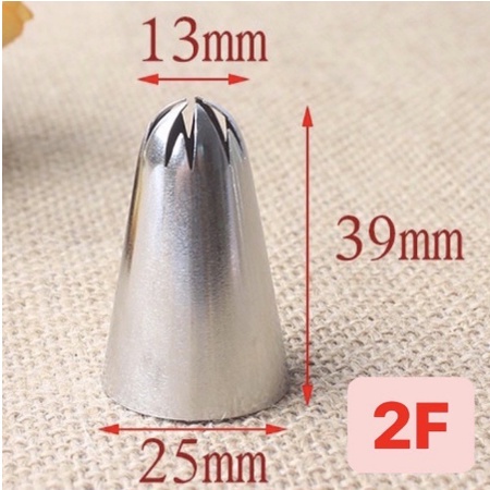 1M 2F 2D Nozzle Tip for Cake Icing Buttercream Pastry Piping Tip Cake Decorating Baking Tool Set. 