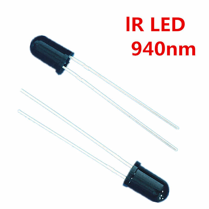 10Pcs- IR Receiver LED Sensor 3mm 940nm IR LED Light Infrared Receiver RX LED Sensor Light 3mm. 