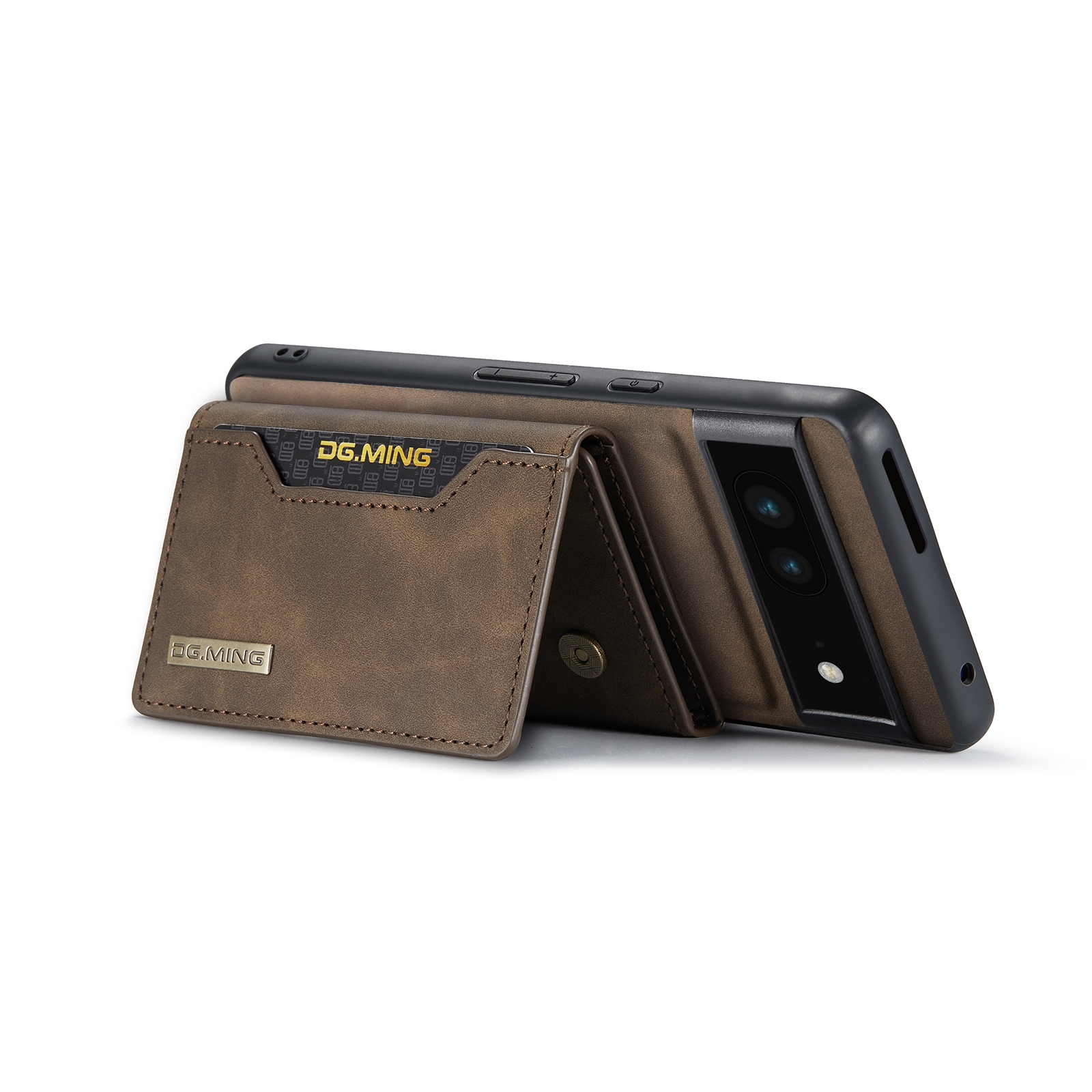 For Google Pixel 7 5G DG.MING M2 Series 3-Fold Multi Card Bag Phone Case. 