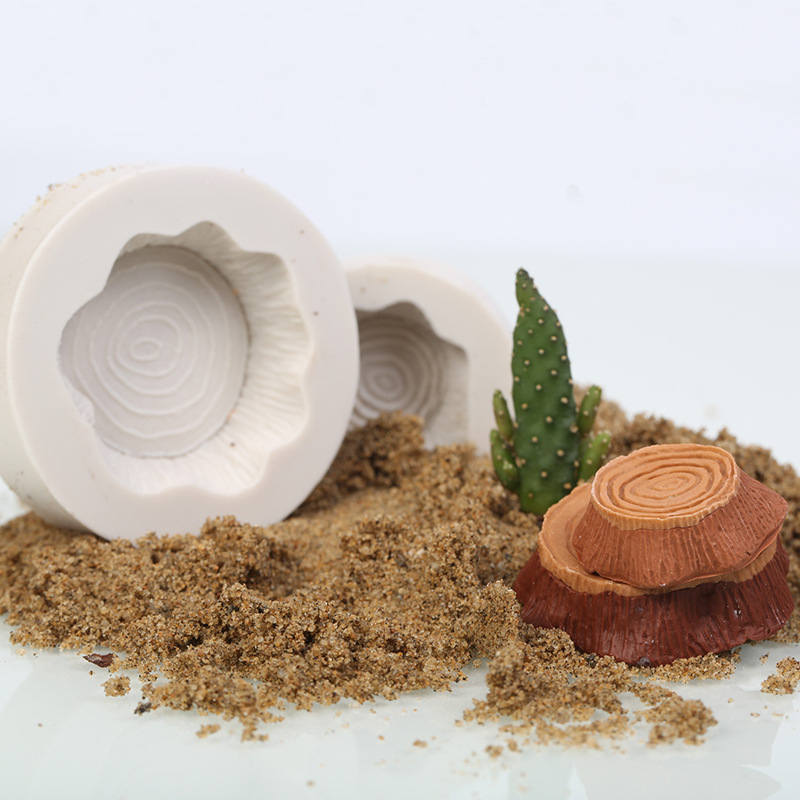 【LuckyBabyFans Store】2pcs/set Silicone Tree Stump Texture Line Cupcake Cake Decorating Tool Chocolate Clay Moulds Fondant Cake Making Tools. 