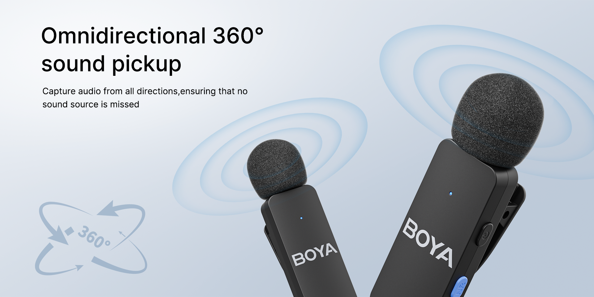 Microfono Lavalier Wireless BOYA BY-V4U Per IPhone/Android - Con Custodia Di Ricarica - Foto 8