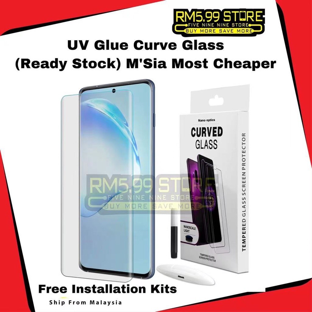 Tecno Camon 40 Pro (A+ GRADE) Premium UV Tempered Glass Screen Protector Curved with Liquid Glue and UV Light -Transparent Clear. 