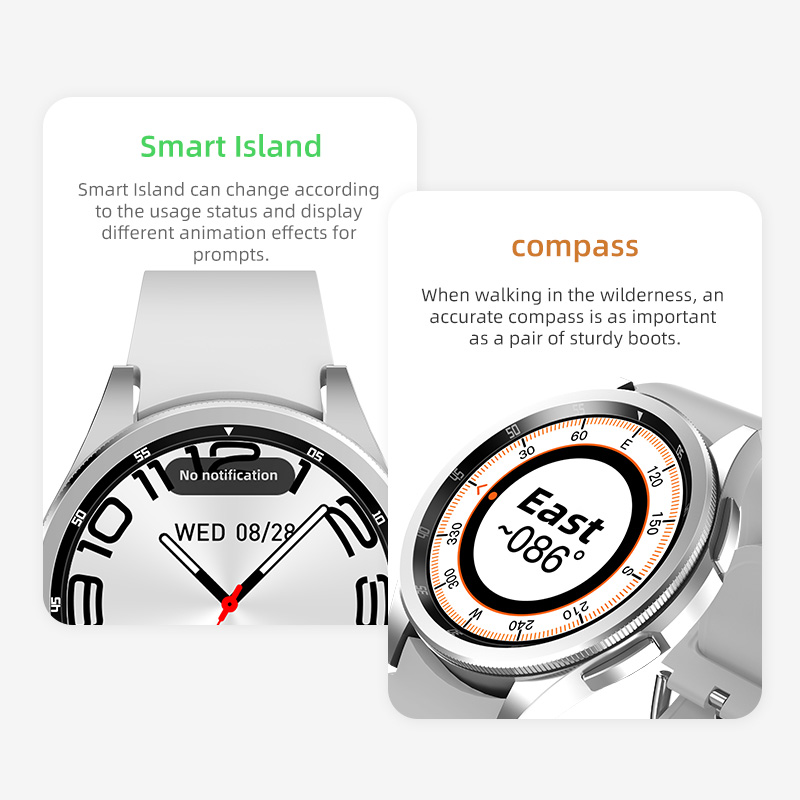 JS Watch 6 Max AMOLED Smart Watch Rotating Bezel 1.43 Inch Dual Buttons Men Bluetooth Wireless Charging Smartwatch Sports Women. 