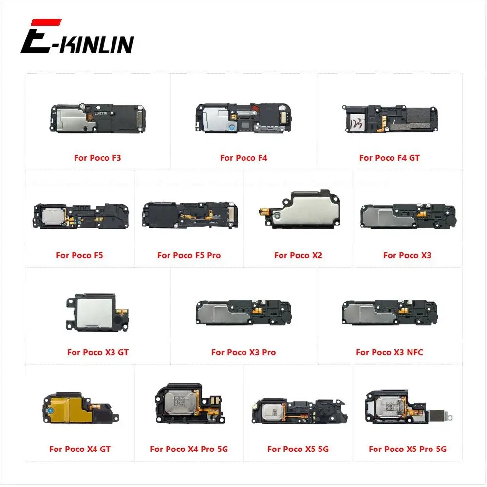 Loud Speaker Sound Buzzer For Xiaomi Poco F2 F3 F4 F5 X2 X3 X4 X5 Pro GT NFC Loudspeaker Flex Cable Ringer Parts. 