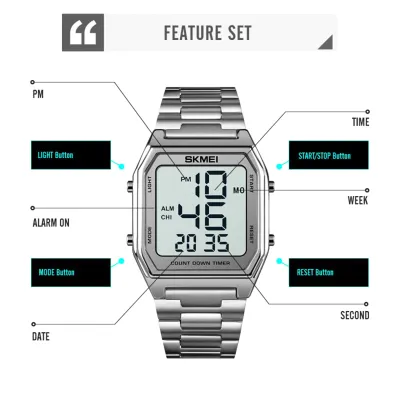 Skmei 6 digital hot sale watch instructions